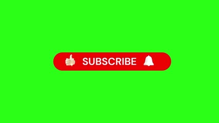 Animation of a like, subscribe and notification for youtube channel
