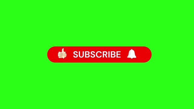 Animation of a like, subscribe and notification for youtube channel