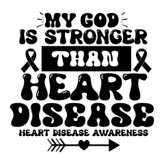 Heart Disease Awareness svg design
