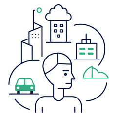 factory worker icon vector illustration