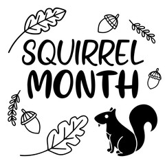 SQUIRREL MONTH vector illustration