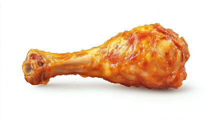 Delicious Fried Chicken Leg In Cute And Playful Poultry Clipart On A White Background - Perfect For Adorable Food Designs And More!