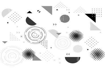 Obraz premium Black and White Gradient Geometric Abstract Background