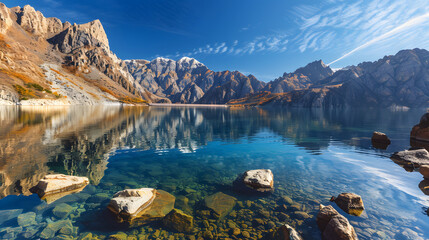 The Changbaishan Tianchi: A Majestic Volcanic Crater Lake on the China-North Korea Border in Jilin, China—Boasting Crystal-Clear Blue Water, Surrounded by Snow-Capped Peaks & Coniferous Forests, Ideal