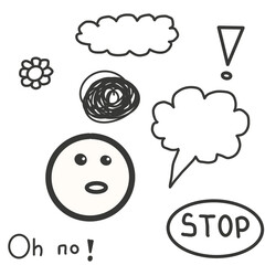 set of speech bubbles illustrations 