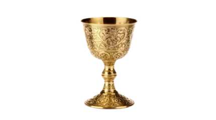 featuring an old medieval drinkware object with shiny metal details. This vintage or ancient trophy, grail, or bowl is perfect for wine, alcohol, or ceremonial use, with elegant decoration,