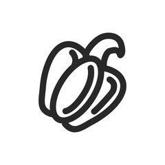 Fruit and vegetable line icons