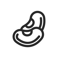 Fruit and vegetable line icons