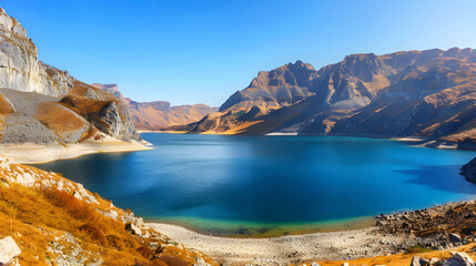 The Changbaishan Tianchi: A Majestic Volcanic Crater Lake on the China-North Korea Border in Jilin, China—Boasting Crystal-Clear Blue Water, Surrounded by Snow-Capped Peaks & Coniferous Forests, Ideal