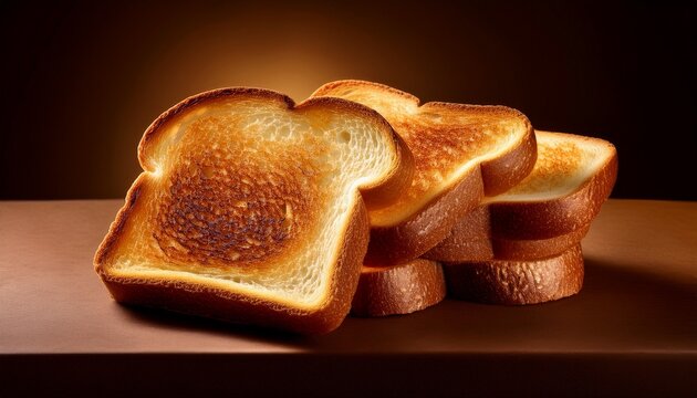 perfectly toasted slice of bread with golden brown crust