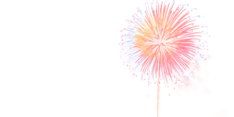 Firework Burst of Color: A vibrant, artistic explosion of fireworks lighting up the dark night, showcasing intricate details and bold colors.fireworks for diwali, new year, transparent , PNG