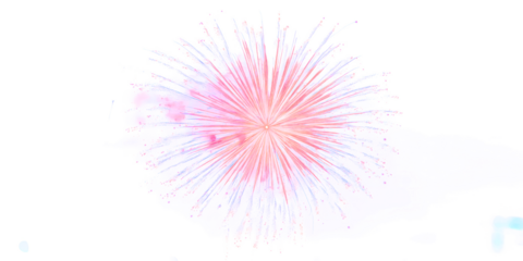 Sky Symphony: Witness a vibrant and dazzling display of pyrotechnics, exploding in a captivating burst of color and light, against a backdrop of open space.fireworks for diwali, new year, transparent 