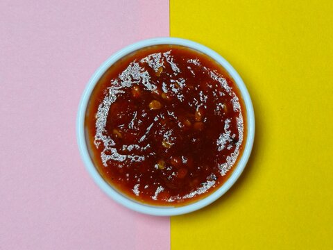 Close Up of Spicy Chili Sauce. Sambal belacan