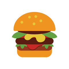 hamburger isolated on white background