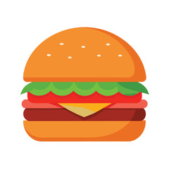 hamburger isolated on white background