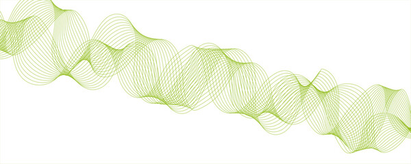 Abstract modern background with flowing wave lines in gradient shades of green and aqua. smooth, curved,technology, data science, business wave line background. Curved wavy line smooth.