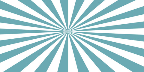 Fototapeta premium Abstract high-energy radial burst design with bright teal and white wavy stripes. Symmetrical curved segments, Perfect for comic, background, website, wallpaper, greeting.