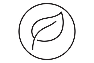Eco-friendly line icon vector symbol 
on white background   