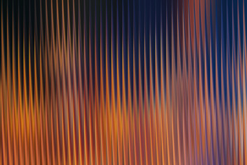 Illustration of abstract background with vertical lines and gradient of orange and blue color