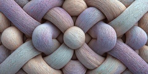 Pastel Woven Fiber Texture with Symmetrical Pattern for Background and Design