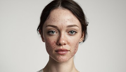 Fototapeta premium Woman'S Skin Experiencing Blistering Rash Due To Monkeypox Outbreak Among White Population. Impact Of Monkeypox On Skin. Affecting As Woman.