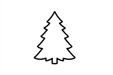 Obraz premium A minimalist drawing of a tree showcases a simple outline suitable for crafting or decoration. It captures the essence of a tree with a clear shape and no intricate details.