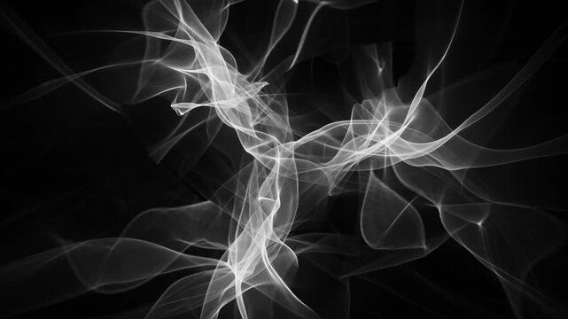 
Abstract reflections, moving rays of caustics on a black background