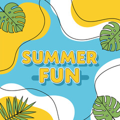 A vibrant graphic design featuring 