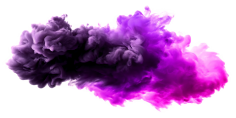 purple and pink  clouds isolated on white background PNG. GENERATIVE AI