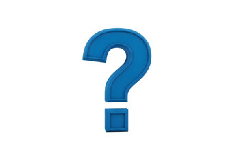 Illustration of blue question mark on transparent background isolated on transparent background