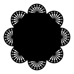 lace vector single-color napkin silhouette on transparent