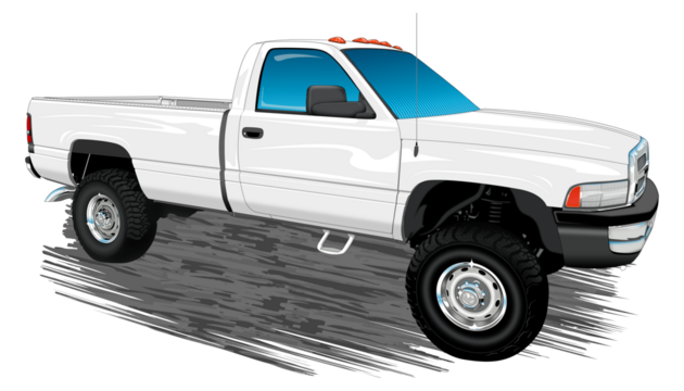 Heavy Duty American 4x4 pickup