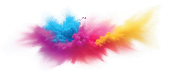 Abstract Watercolor Splash Splatter with Rainbow Stain and Multicolor Brush Strokes Texture for Artistic Poster Background Design