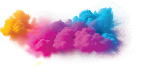 Vibrant Multicolor Watercolor Splash Splatter Stain and Brush Stroke Spot on White Background for Creative Abstract Aquarelle Poster Design Illustration