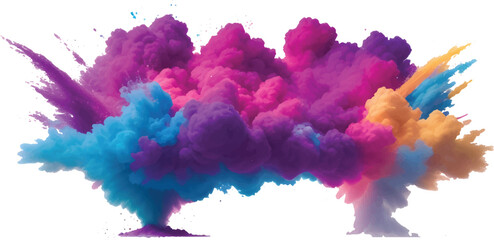 Handmade Abstract Watercolor Splatter Splash with Bright Rainbow Brush Strokes and Vibrant Colorful Stains for Modern Aquarelle Artistic Design Background