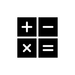 Obraz premium Calculator symbol with plus, minus, multiply, and equal signs representing mathematics, calculation, accounting, and finance concepts, useful for education, business, and technology