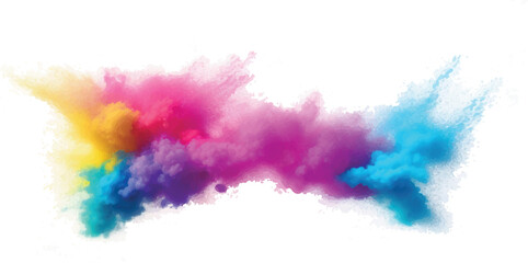 Handmade Abstract Watercolor Splatter Splash with Bright Rainbow Brush Strokes and Vibrant Colorful Stains for Modern Aquarelle Artistic Design Background