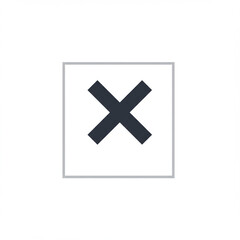 Close button icon in a square frame, representing a delete or cancel action.