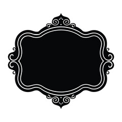 Vector of frame with black and white background