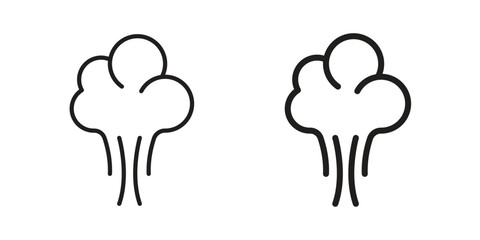 Steam icons in line stroke outline art and clip art