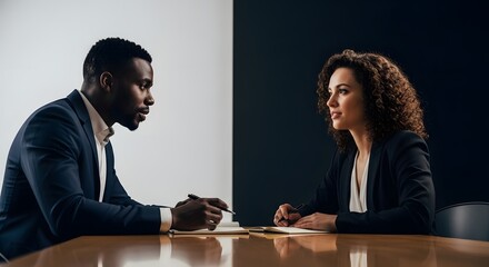 Dutch Angle View of Modern Office Building Facade with Geometric Patterns