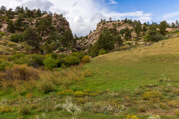 Beautiful landscape of Northern Colorado on a late summer day
