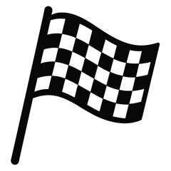 finish line flag vector icon on whitr background © Joy