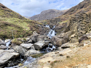 A view of the Wales Countryside at the Watkin Path in Snowdonia