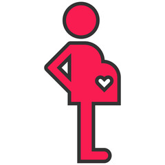 red pregnant icon
