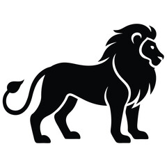 lion vector icon on white background