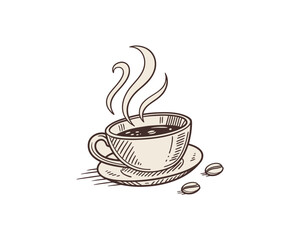 hand drawn coffee chalk vector Free SVG Download