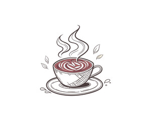 hand drawn coffee chalk vector Free SVG Download