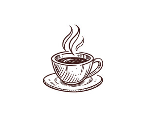 hand drawn coffee chalk vector Free SVG Download