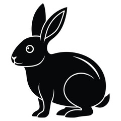 rabbit  vector icon on white background